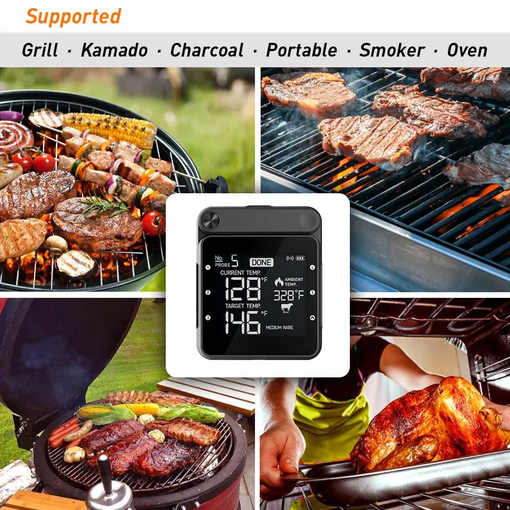 Termometro di carne senza fili del BARBECUE di Digital WiFi con USB Oven Thermometer per il BARBECUE