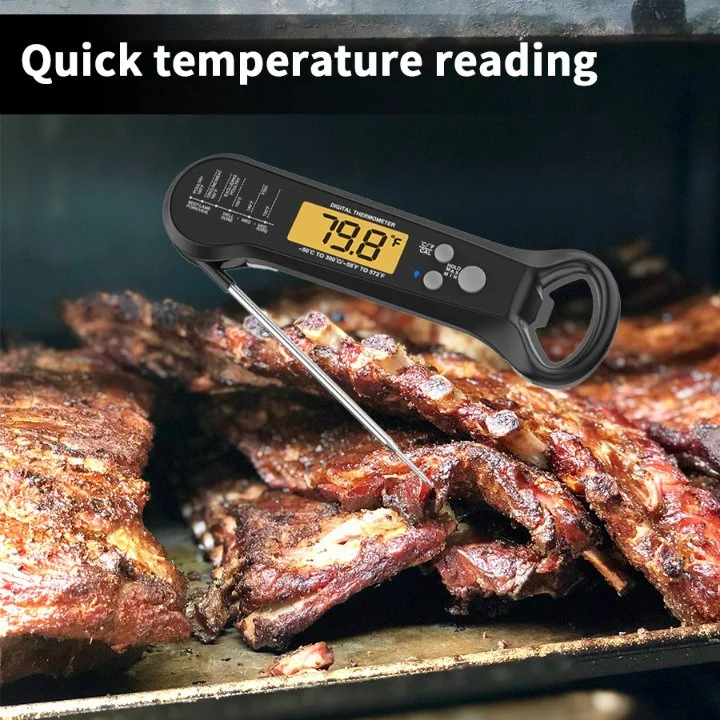 Termometro 2022 di New Digital con il termometro di carne piegante della sonda per la cottura del termometro della famiglia